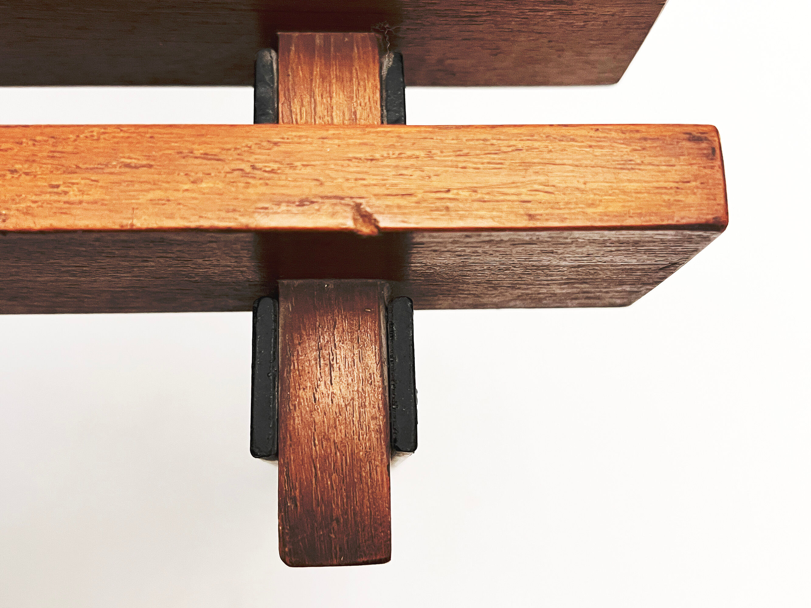 Teak bench designed by Inge and Luciano Rubino for APEC