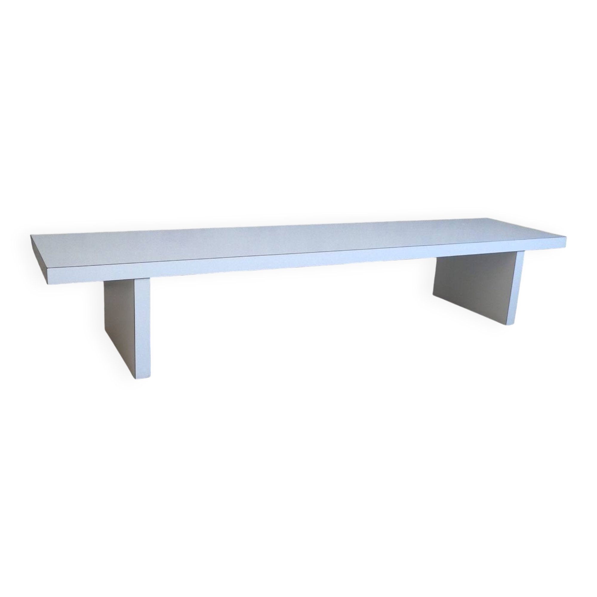 large white Formica coffee table, 1980