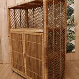 Braided rattan buffet