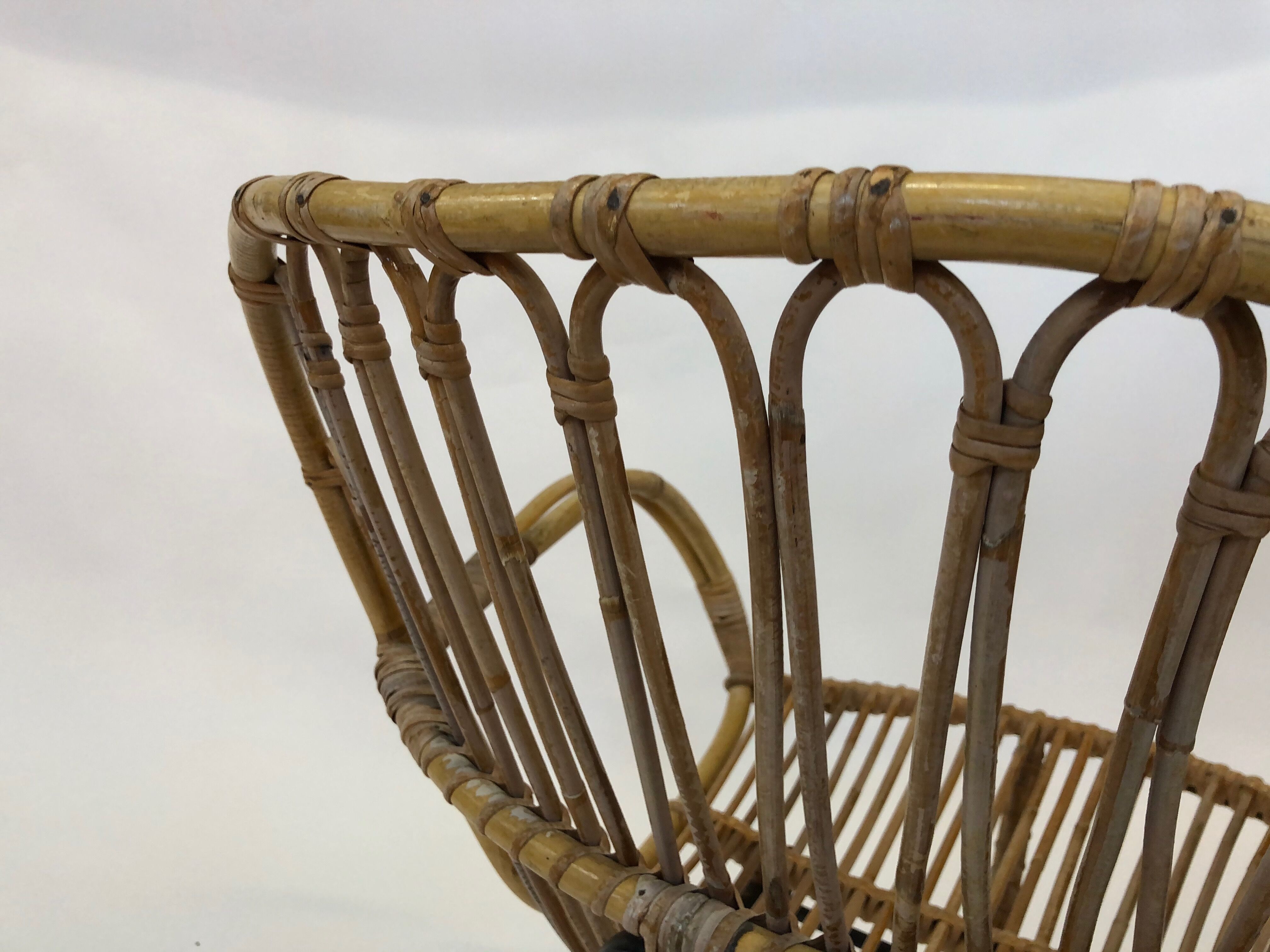 Rattan chair by Rohe Noordwolde, 1960