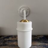 Vintage white opaline wall light