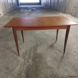 Scandinavian teak table with built-in extension