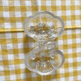 Salière double verre moulé transparent