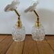 Paire d’appliques murales avec globes vintage en verre