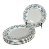 Set of 6 flat plates in Maastricht earthenware, Clara model