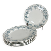 Ensemble de 6 assiettes plates en faïence de Maastricht modèle Clara
