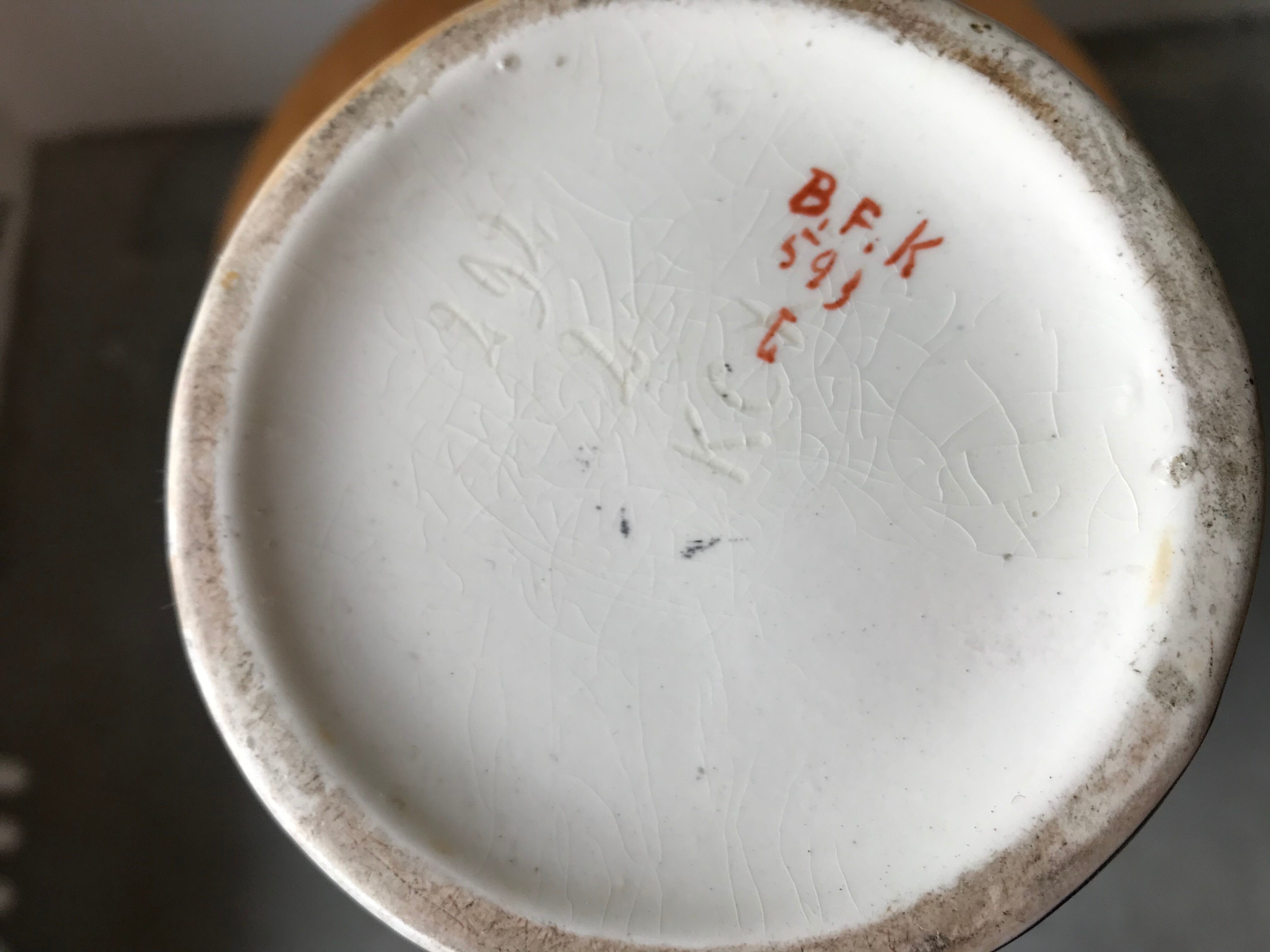Vase in earthenware signed Bosh Brothers Kéramis, BFK, circa 1900
