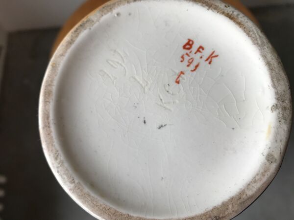 Vase en faïence signé Bosh Frères Kéramis, BFK, circa 1900
