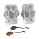 Daum crystal salts and silver spoons