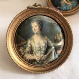 Pair of frame medallion Marie-Antoinette