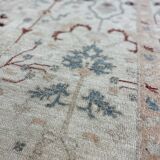 Handmade Cream Wool Floral Rug, Modern Oriental Living Room Carpet
