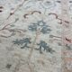 Tapis en laine crème à motifs floraux fait main, style oriental moderne pour salon