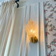 Amber Murano glass leaf wall light