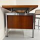 Teak and metal desk designed by George Frydman Efa 1960s vintage