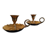 Paire de bougeoirs