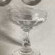 Set of 10 glasses of champagne 1870 in crystal ringing with flat ribs