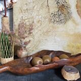 Antique XXL carved solid wood leaf cutter