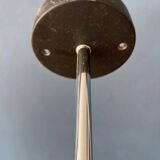 Vintage rod ceiling light with three green spotlights