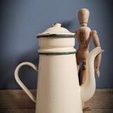 Green beige enamelled coffee maker 28