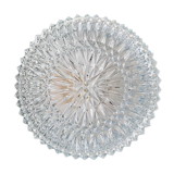 Round ceiling light in chiseled glass