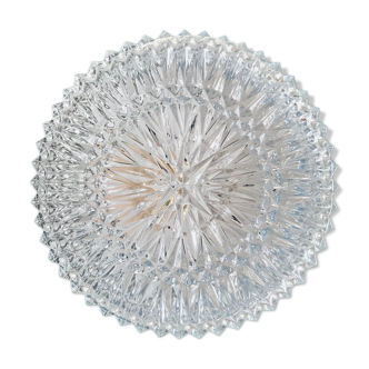 Round ceiling light in chiseled glass