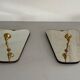 Pair of brass wall lights with mirrors, mid-20th century, Italy, 1960.