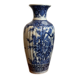 Vase chinois en blanc bleu