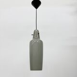 Mid-century grey glass pendant hanging lamp , 1960s Scandinavian