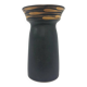 Juist vase, black and gold, ceramic, Germany, 1970s