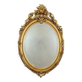 Napoleon III Gilded Wood Oval Mirror