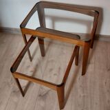 A pair of teak tables, Denmark, 1970s