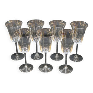7 verres à pied en cristal - baccarat