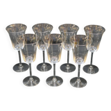 7 Fine Crystal Stemmed Wine or Water Glasses - Baccarat? / Saint Louis?