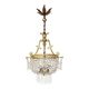 Antique French bronze chandelier with tassels circa 1900