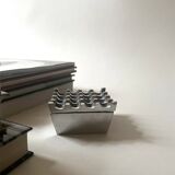 Cendrier midcentury en métal chromé style ultima 15, design 1970