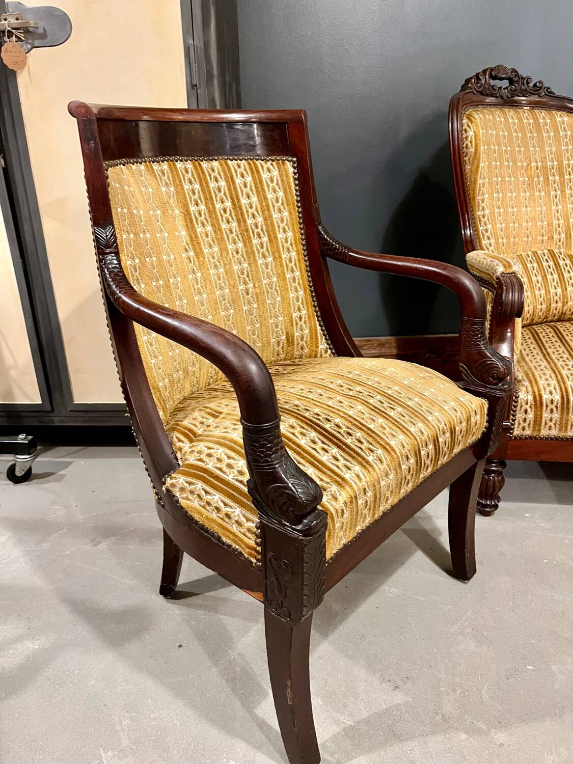 Napoleon III armchair and sofa set