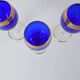 Mid Century Set of Five Stemmed Wine Glasses, 1950's.