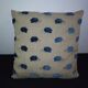 Jane Churchill linen and velvet cushion 50x50