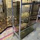 Shelf in chromed metal and smoked glass 1970