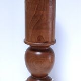 Vintage solid oak lamp base stamped H.44 cm