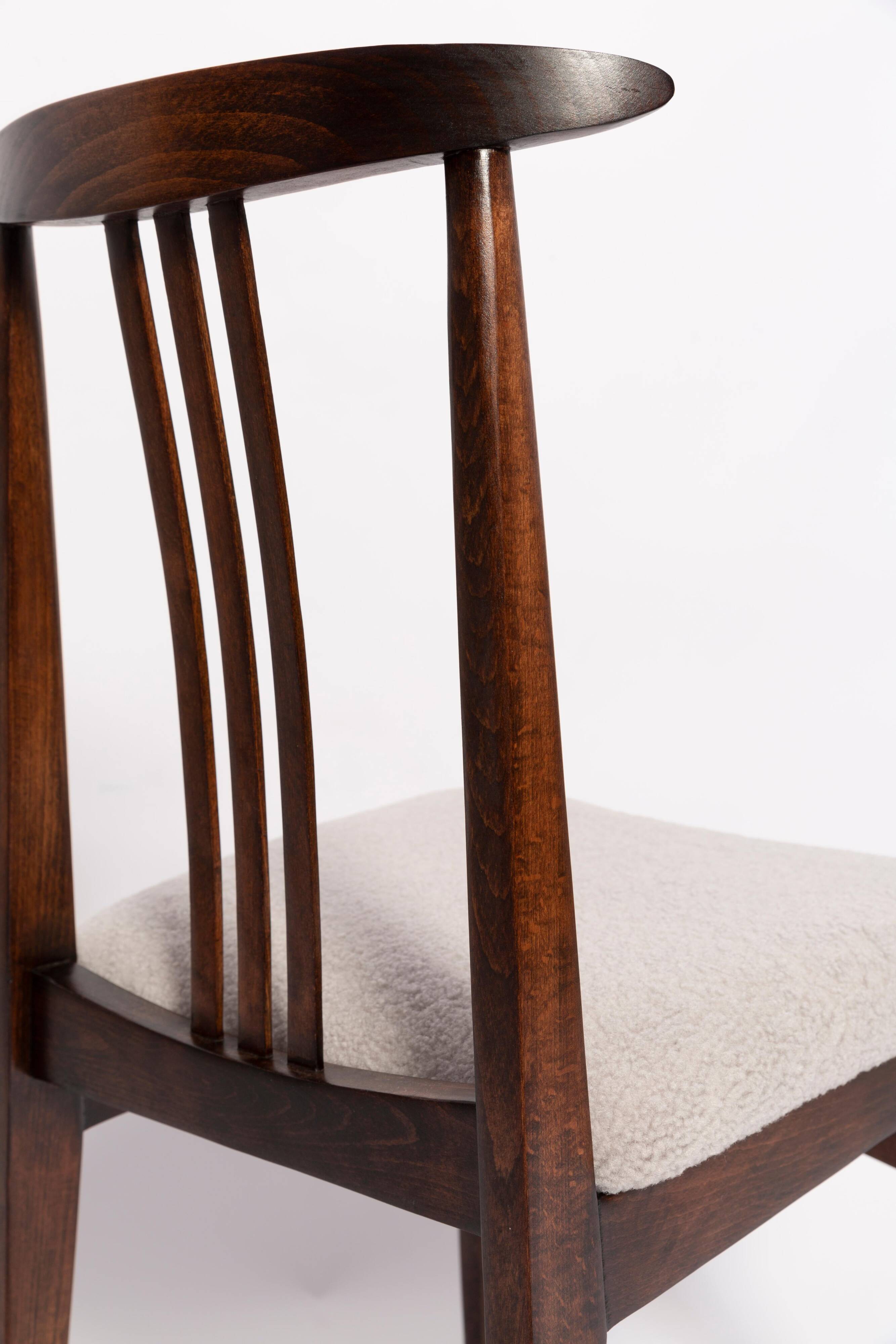 Mid-Century Chair in Boucle and Beech by M. Zielinski, Europe, 1960s