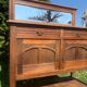 Antique solid wood sideboard with mirror — Art Nouveau style
