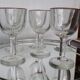 Lot of 6 old Bistro nineteenth ball glasses thick blown