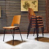 Set of 6 stackable chairs Baumann Manhattan