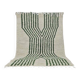 Handmade Berber rug, green and white, size 150 x 250 cm