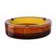 Round vintage amber glass ashtray