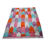 Handmade red wool Berber rug 150 X 100 CM