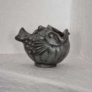 Just Andersen, fish vase in pewter, Denmark, 1930s