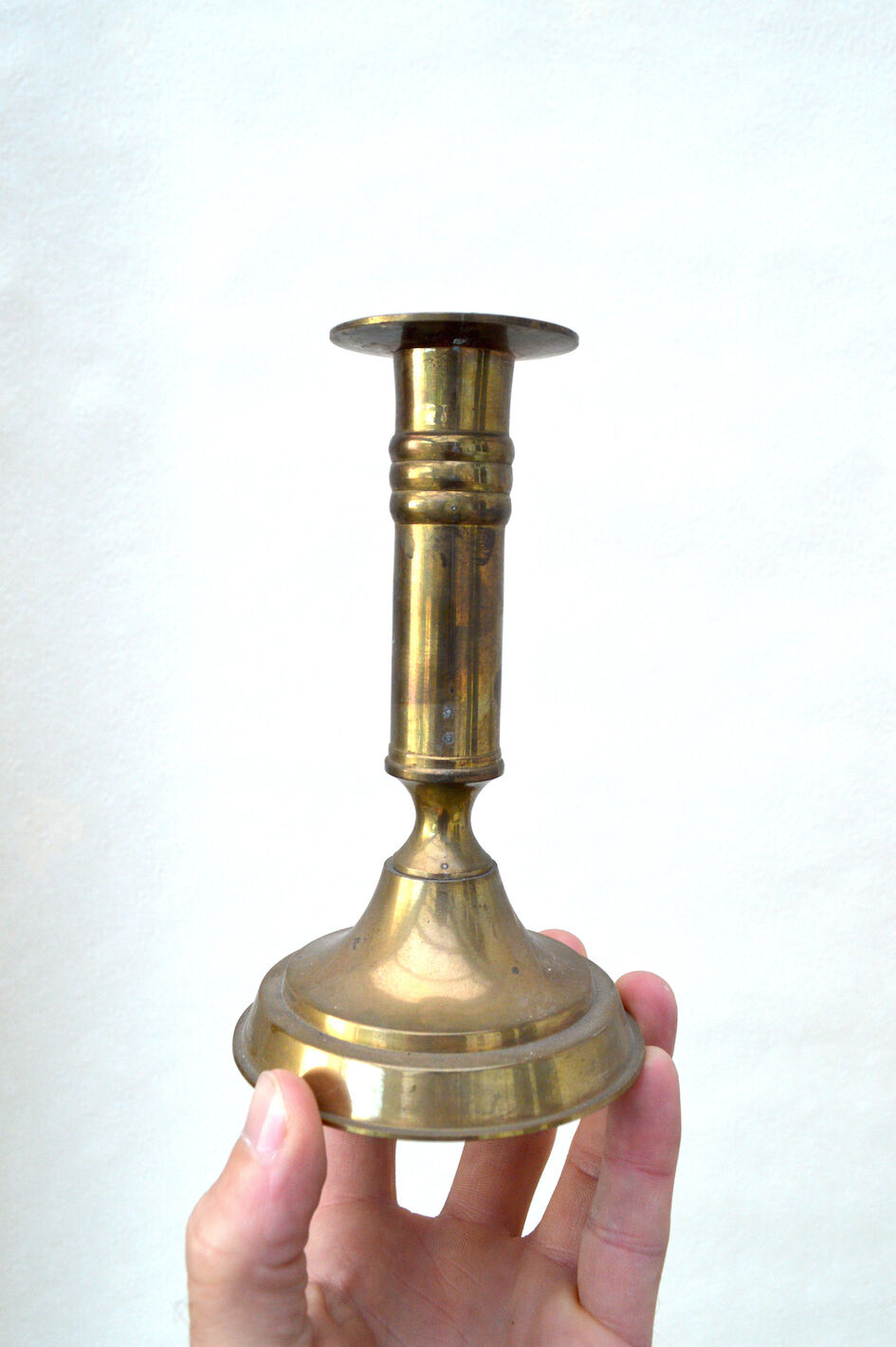 Pair of brass candlesticks