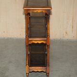 Theodore Alexander bookshelf shelf, solid wood, embossed leather.